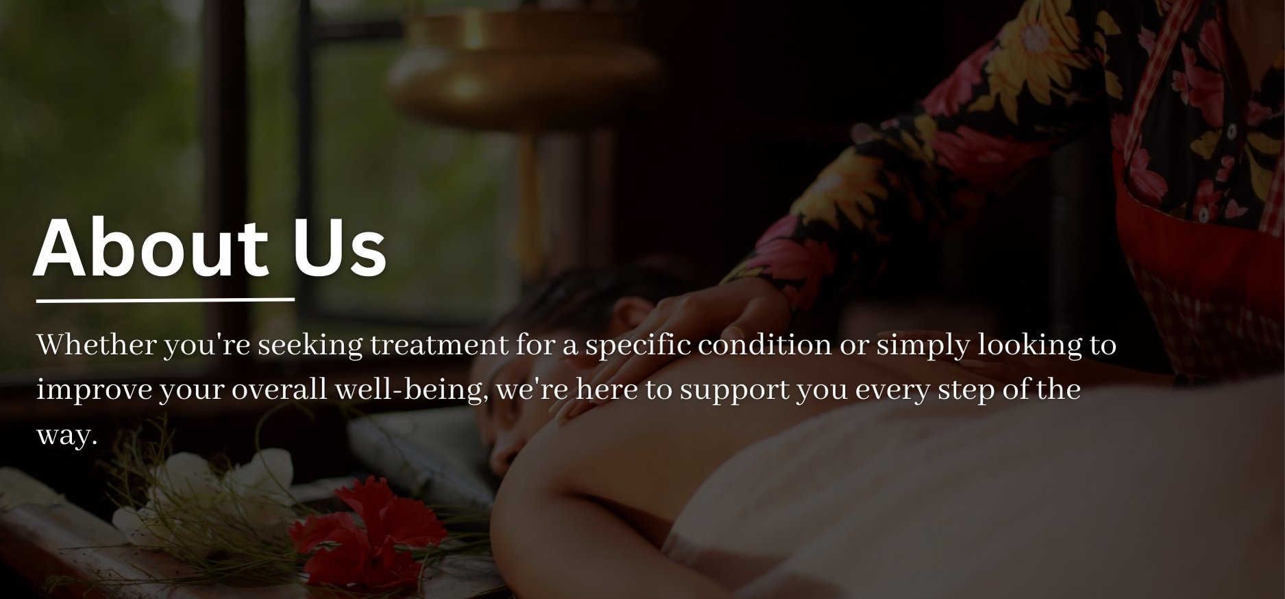 Whether you're seeking treatment for a specific condition or simply looking to improve your overall well-being, we're here to support you every step of the way.